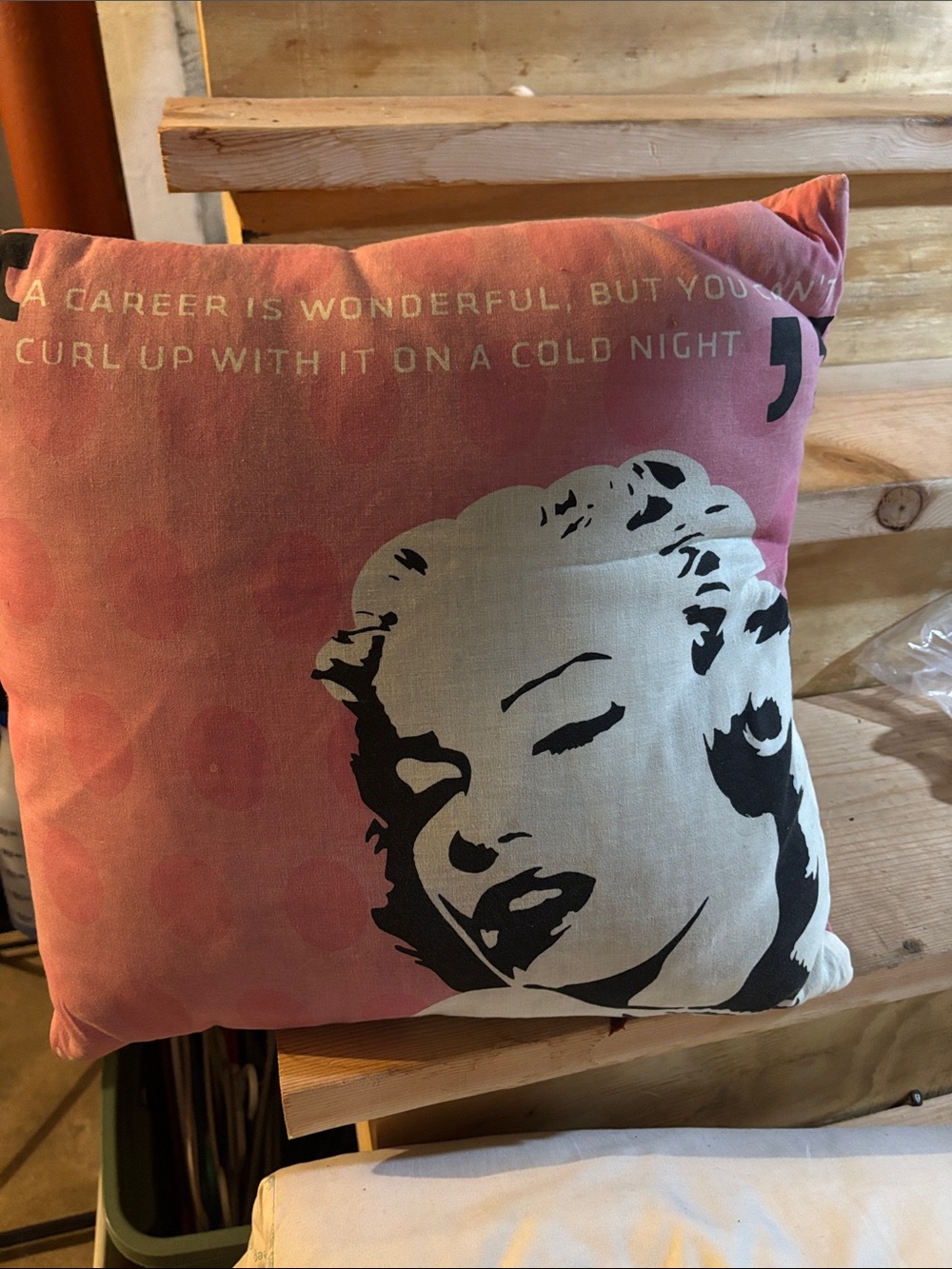 Pink Marilyn Monroe Accent Pillow - Unbranded